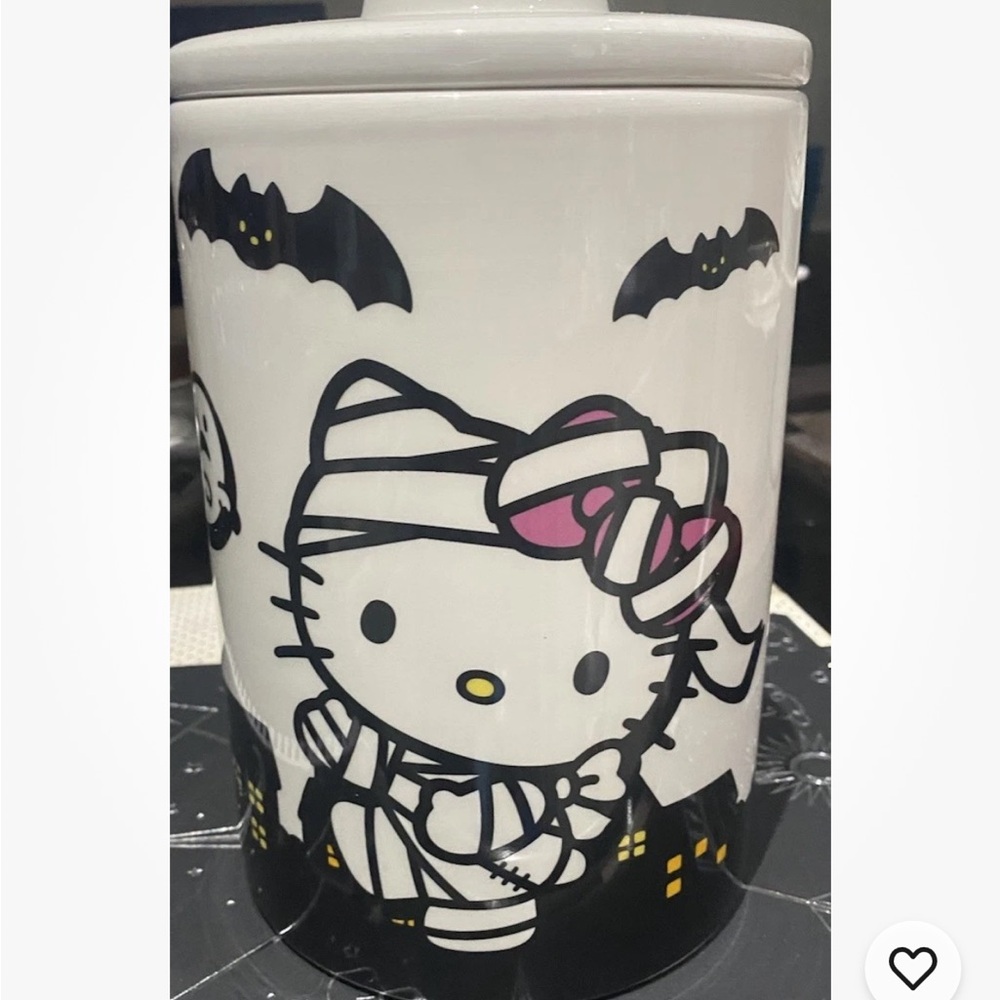 New Hello Kitty Halloween Fraken kitty Canister Jar